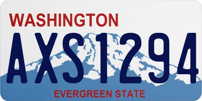 WA license plate AXS1294