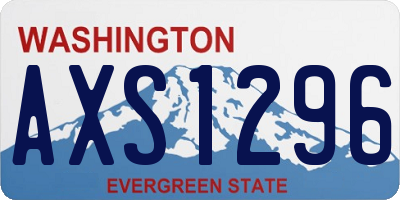 WA license plate AXS1296