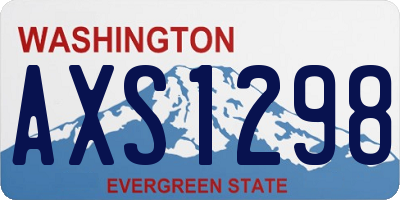 WA license plate AXS1298