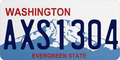 WA license plate AXS1304
