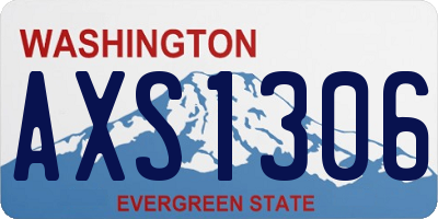 WA license plate AXS1306