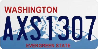 WA license plate AXS1307
