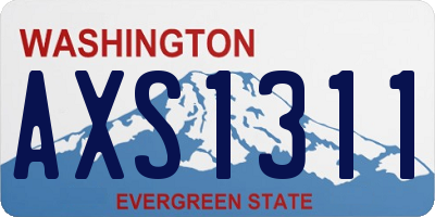 WA license plate AXS1311
