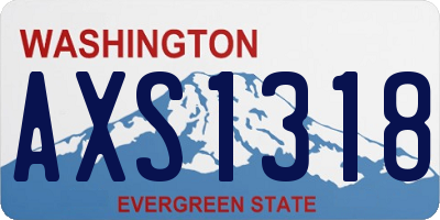 WA license plate AXS1318
