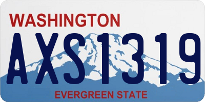 WA license plate AXS1319