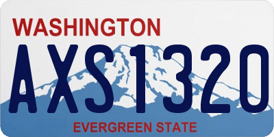 WA license plate AXS1320