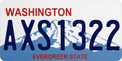 WA license plate AXS1322