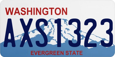 WA license plate AXS1323
