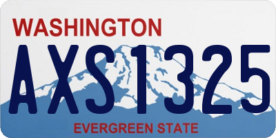 WA license plate AXS1325