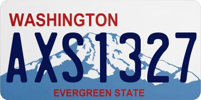 WA license plate AXS1327