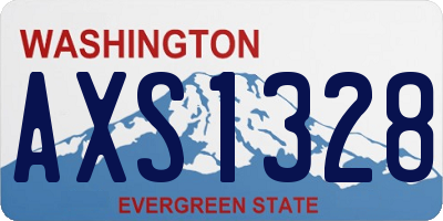 WA license plate AXS1328
