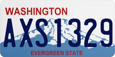 WA license plate AXS1329