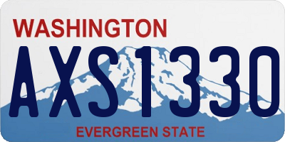 WA license plate AXS1330