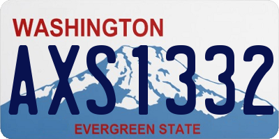 WA license plate AXS1332
