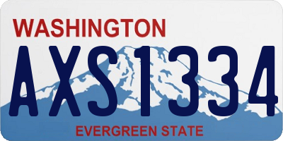WA license plate AXS1334