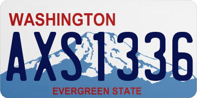 WA license plate AXS1336
