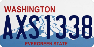 WA license plate AXS1338