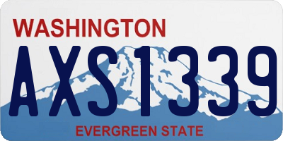 WA license plate AXS1339