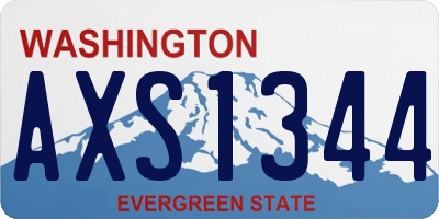 WA license plate AXS1344