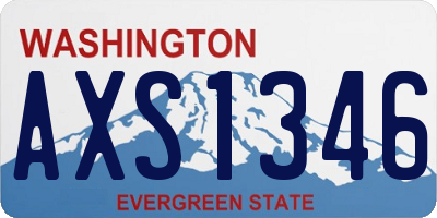 WA license plate AXS1346