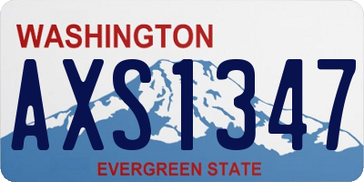 WA license plate AXS1347