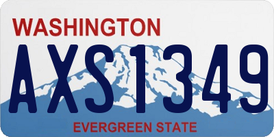 WA license plate AXS1349