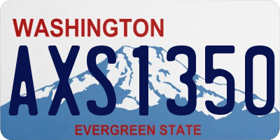 WA license plate AXS1350
