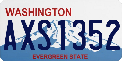 WA license plate AXS1352
