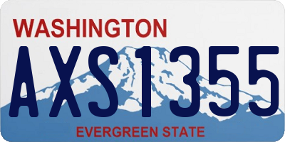 WA license plate AXS1355