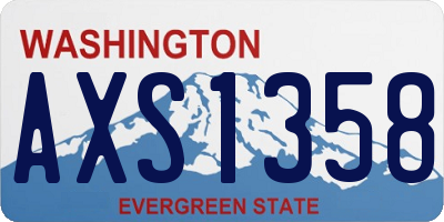 WA license plate AXS1358