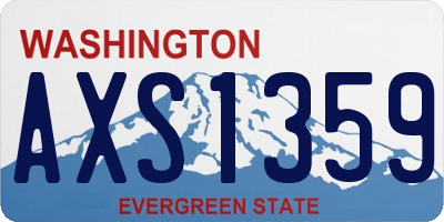 WA license plate AXS1359