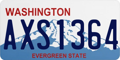 WA license plate AXS1364