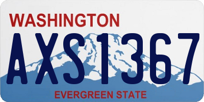 WA license plate AXS1367