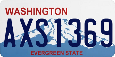 WA license plate AXS1369