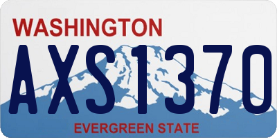 WA license plate AXS1370