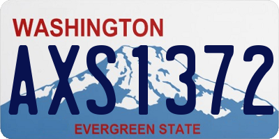 WA license plate AXS1372