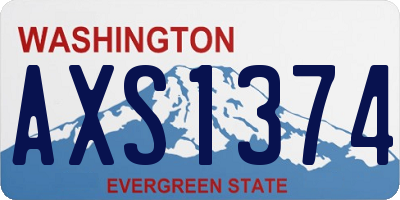 WA license plate AXS1374