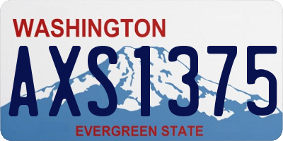 WA license plate AXS1375