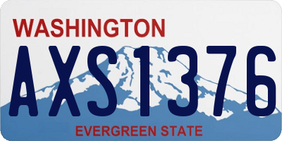 WA license plate AXS1376