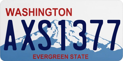 WA license plate AXS1377