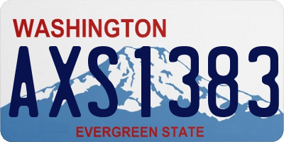 WA license plate AXS1383