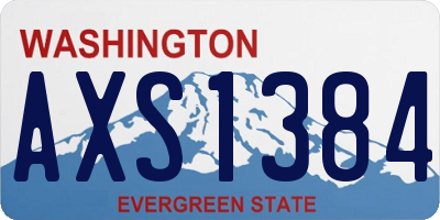 WA license plate AXS1384