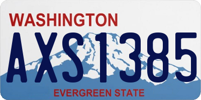 WA license plate AXS1385