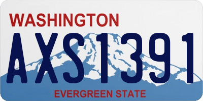 WA license plate AXS1391