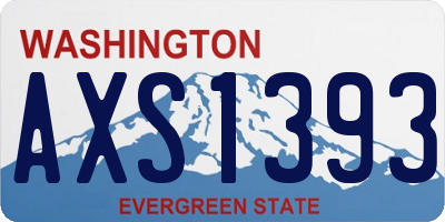 WA license plate AXS1393