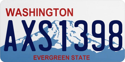 WA license plate AXS1398