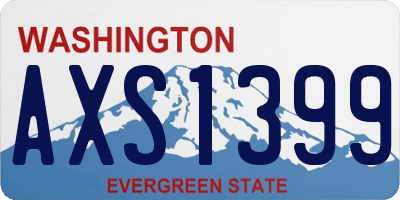 WA license plate AXS1399