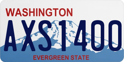 WA license plate AXS1400