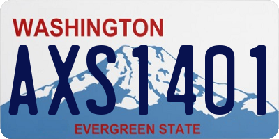 WA license plate AXS1401