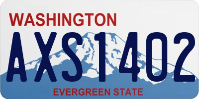 WA license plate AXS1402